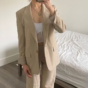 aritzia oatmeal generation blazer